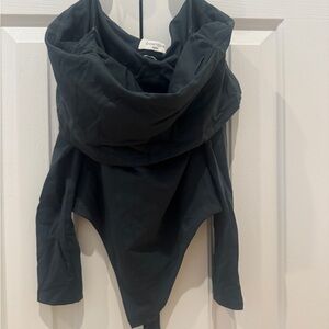 Forest Green Off the Shoulder Aritzia Bodysuit